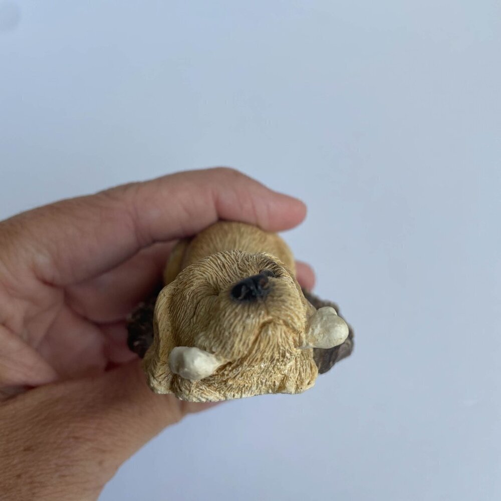 Vintage Dog Figurine Statue - "Pesky Pepers" Sandicast 1991 B17 Yellow Labrador - Picture 6 of 9